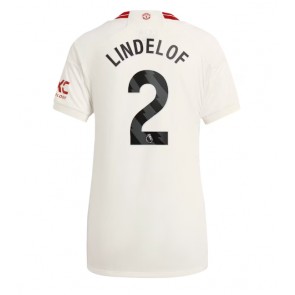 Manchester United Victor Lindelof #2 Koszulka Trzecich Kobiety 2023-24 Krótki Rękaw